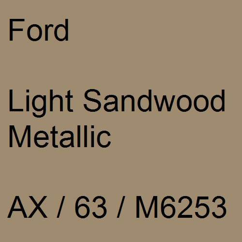 Ford, Light Sandwood Metallic, AX / 63 / M6253.
